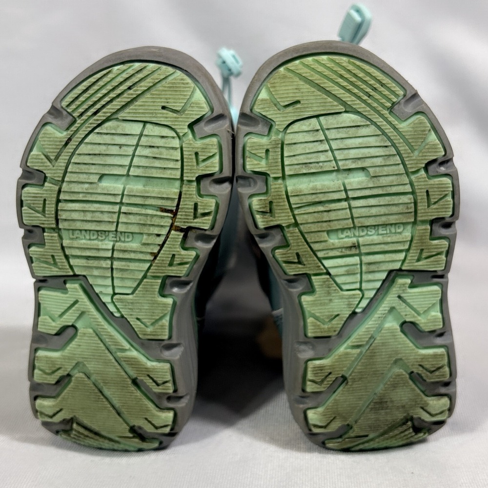Lands' End Iridescent Flurry Snow Boots Toddler 6 Silver Mint Insulated Girls - Picture 5 of 6